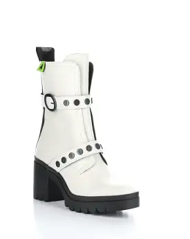 TAMA888FLY 001 OFF WHITE Round Toe Boots