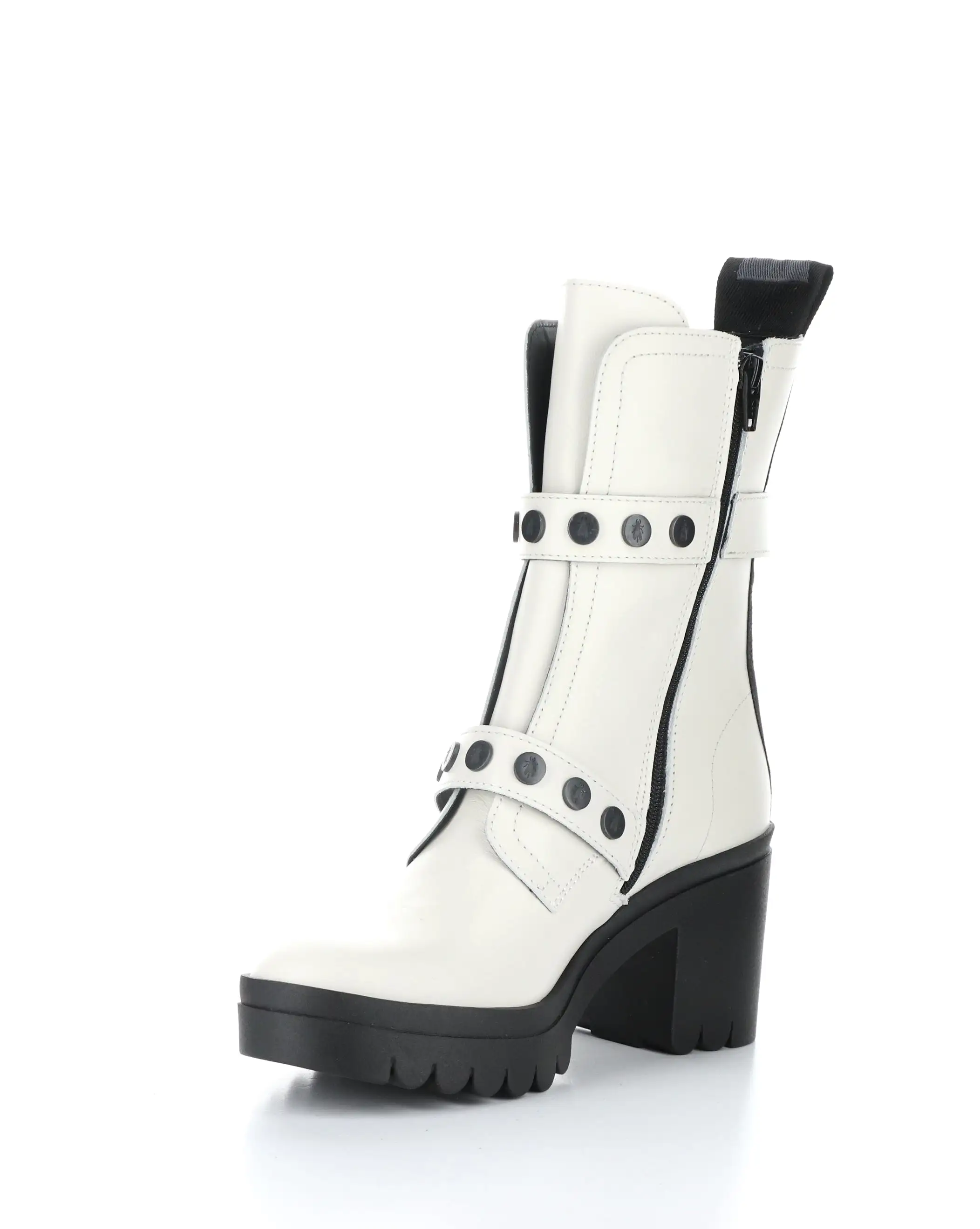 TAMA888FLY 001 OFF WHITE Round Toe Boots