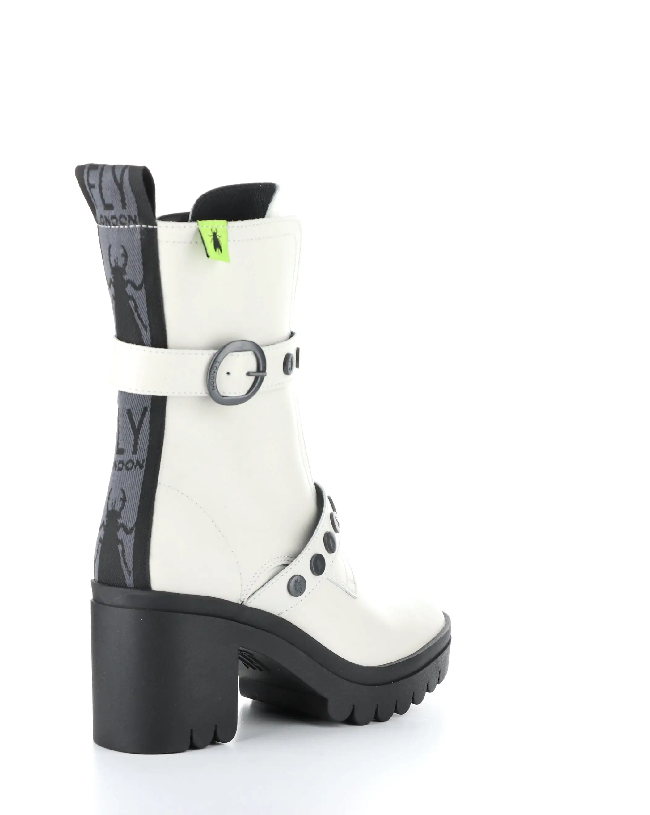 TAMA888FLY 001 OFF WHITE Round Toe Boots