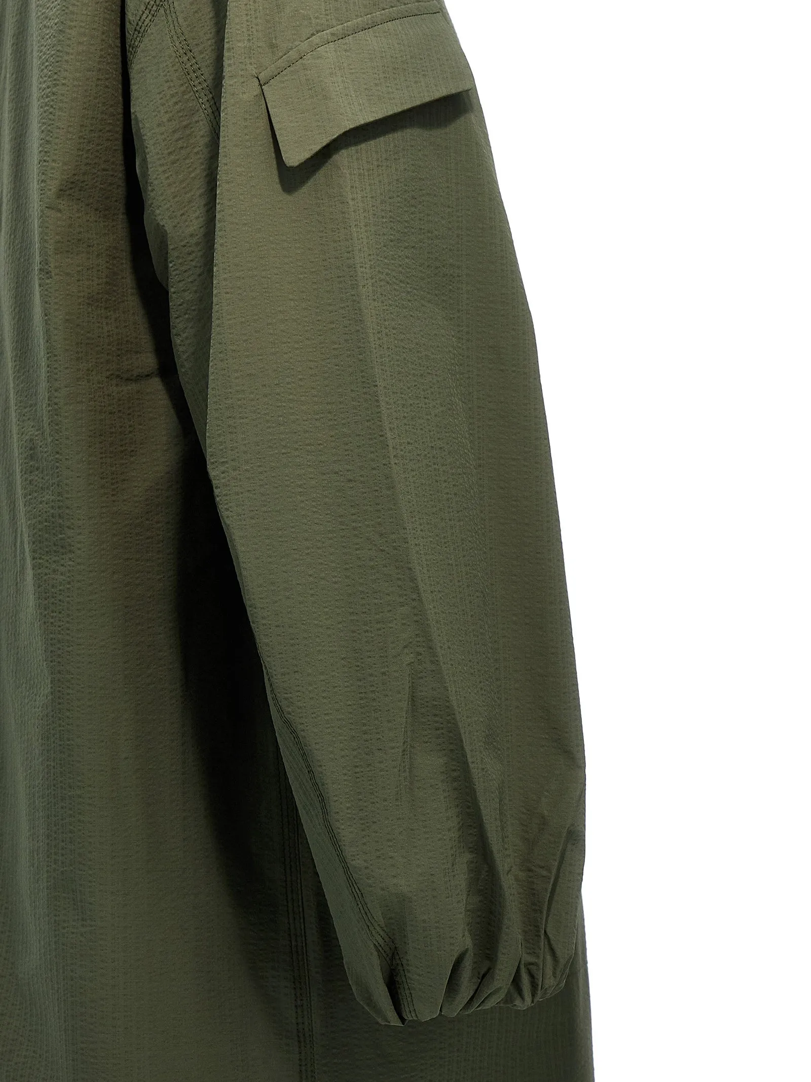 Tech Seersucker Shell Casual Jackets, Parka Green