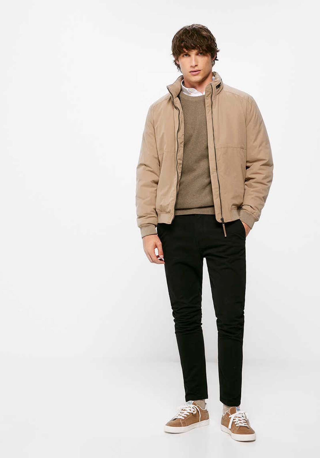 Technical quilted jacket - Sand