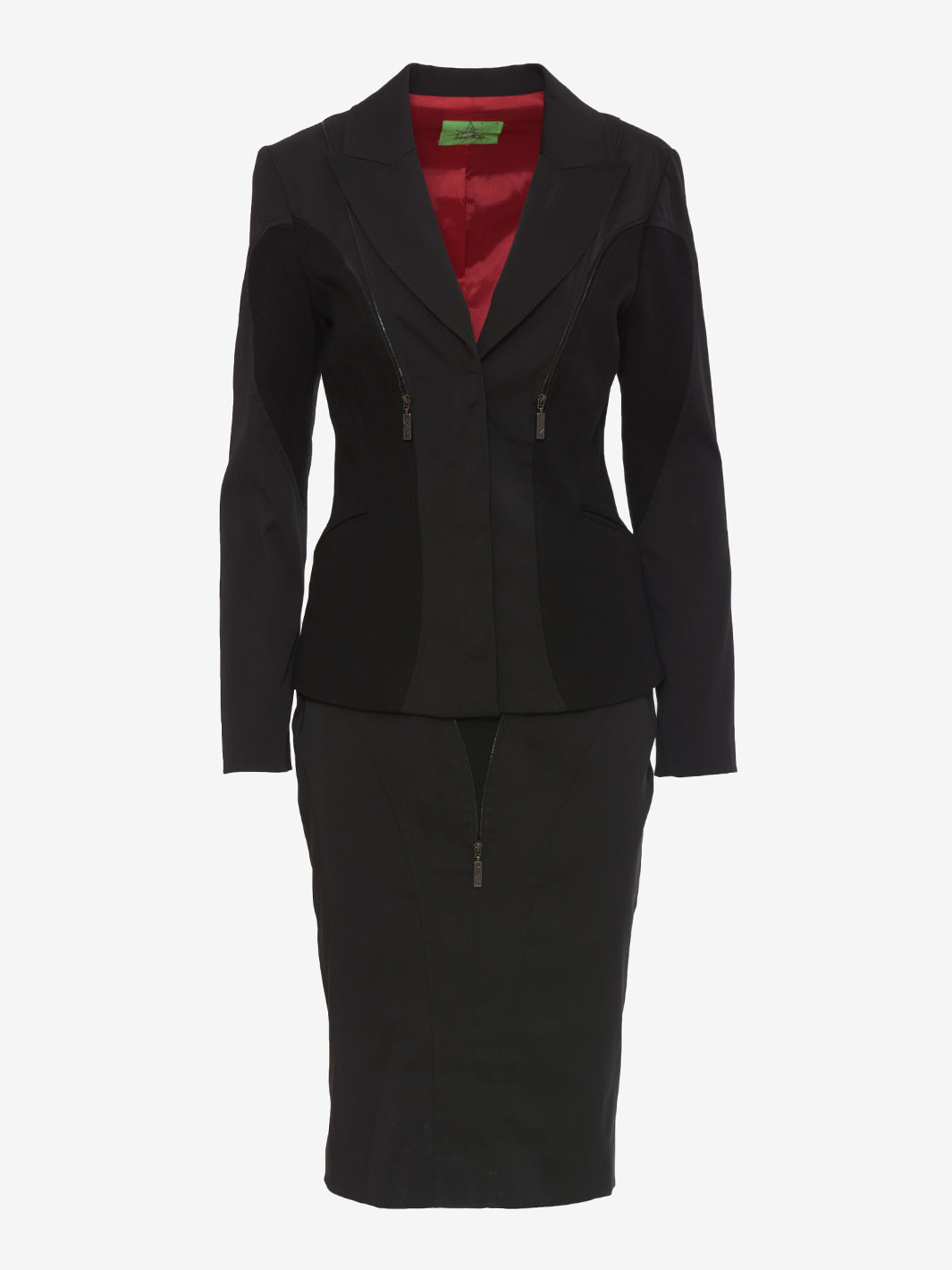 Thierry Mugler Tailleur with cloth inserts and zipper