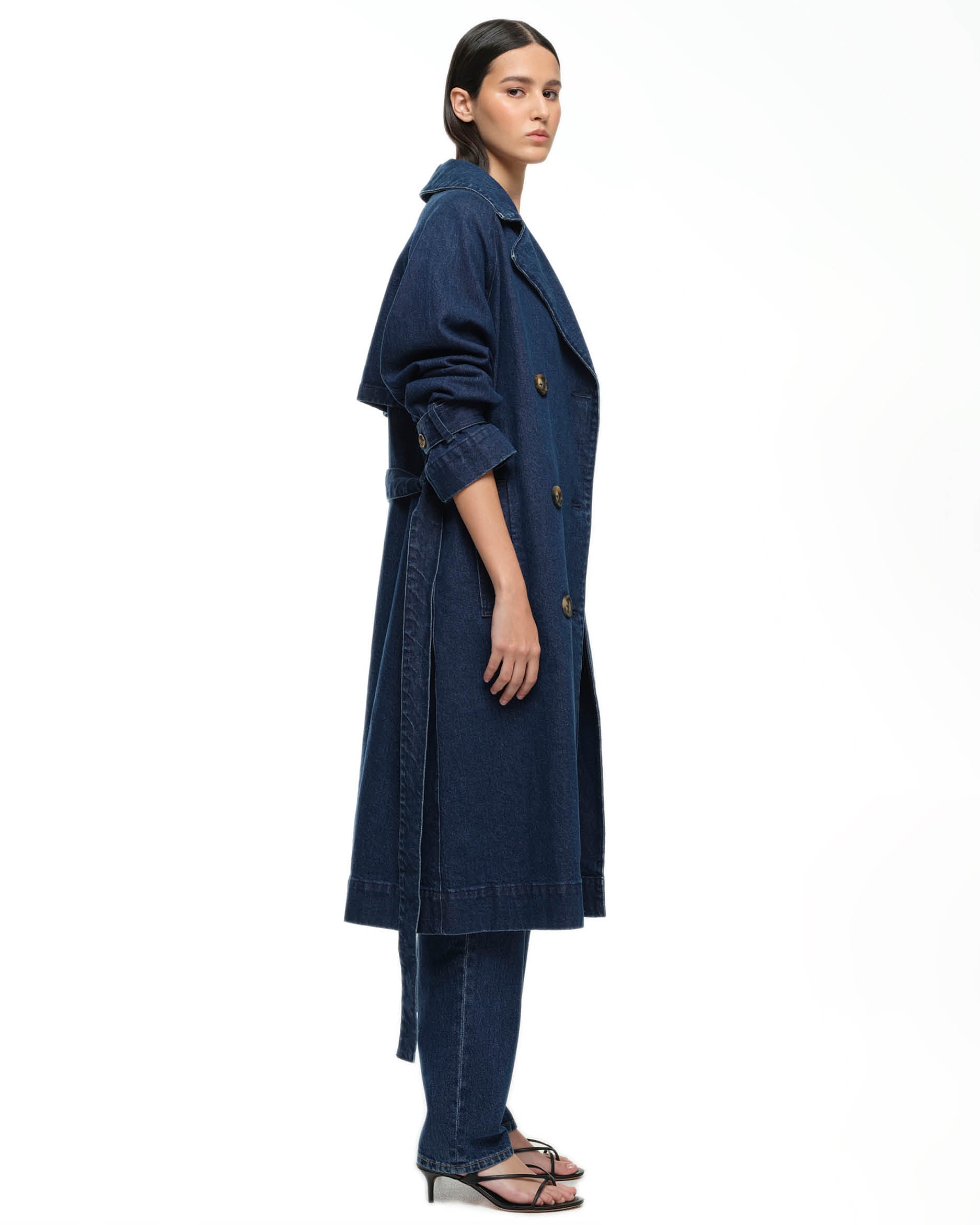 TRENCH COAT - DARK INDIGO