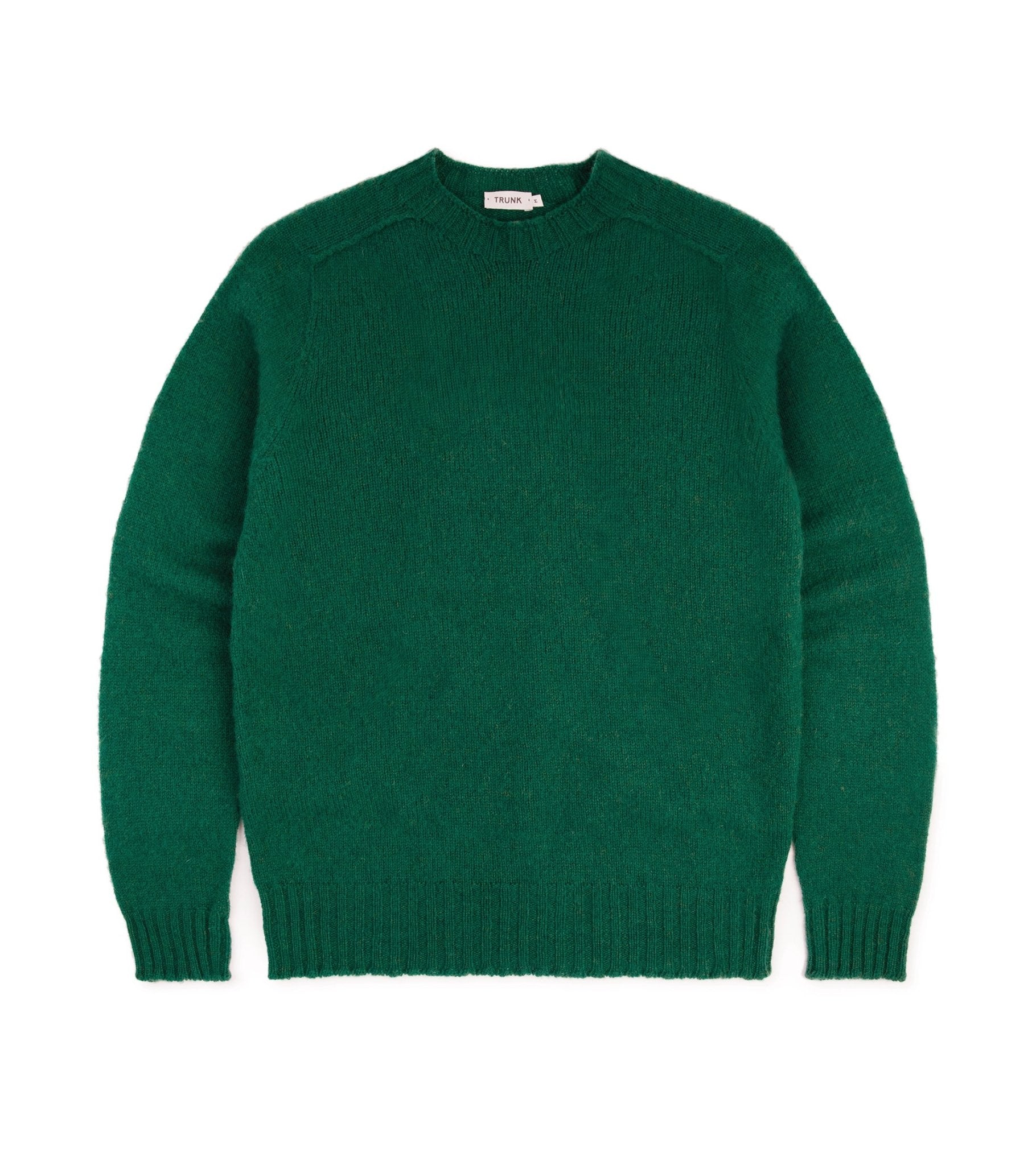 Trunk Berwick Brushed Shetland Crew Sweater: Malachite Green