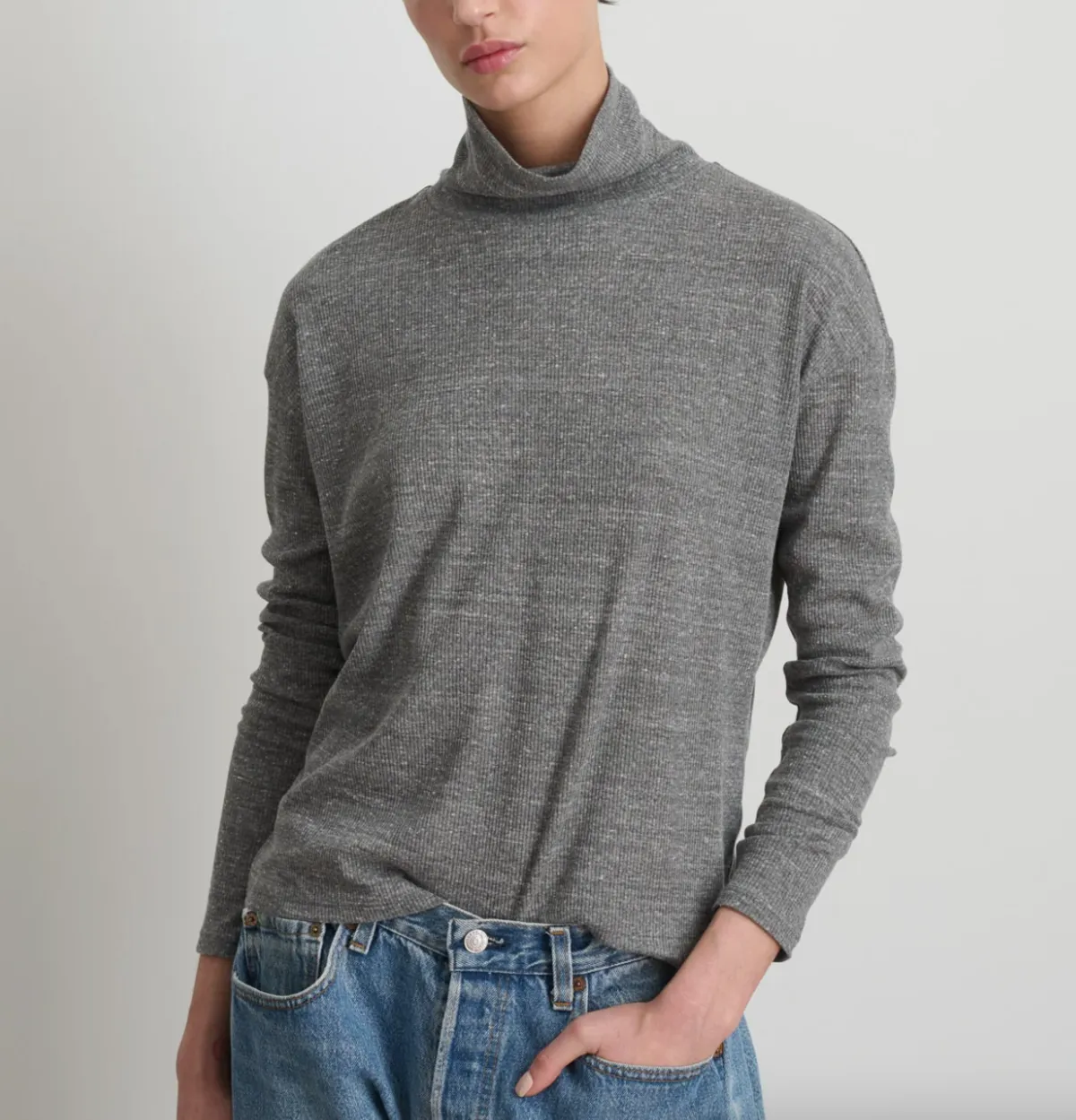 Turtleneck - Heather Grey