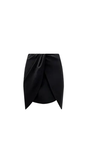 Twist Mini Skirt - Black