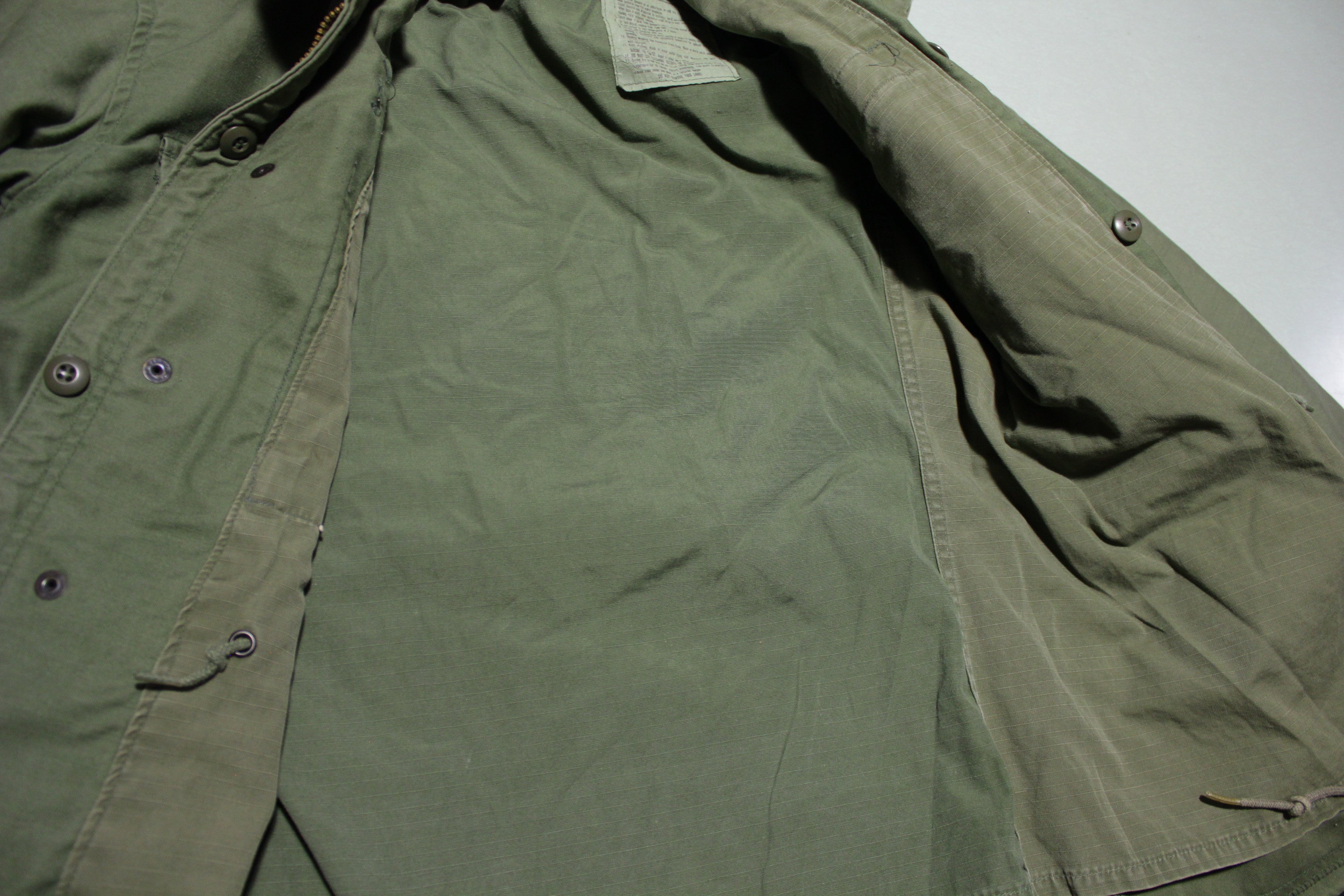 US Army Military M65 Cold Weather Field Jacket Og107 Small Short S/S 1984 Vintage Coat