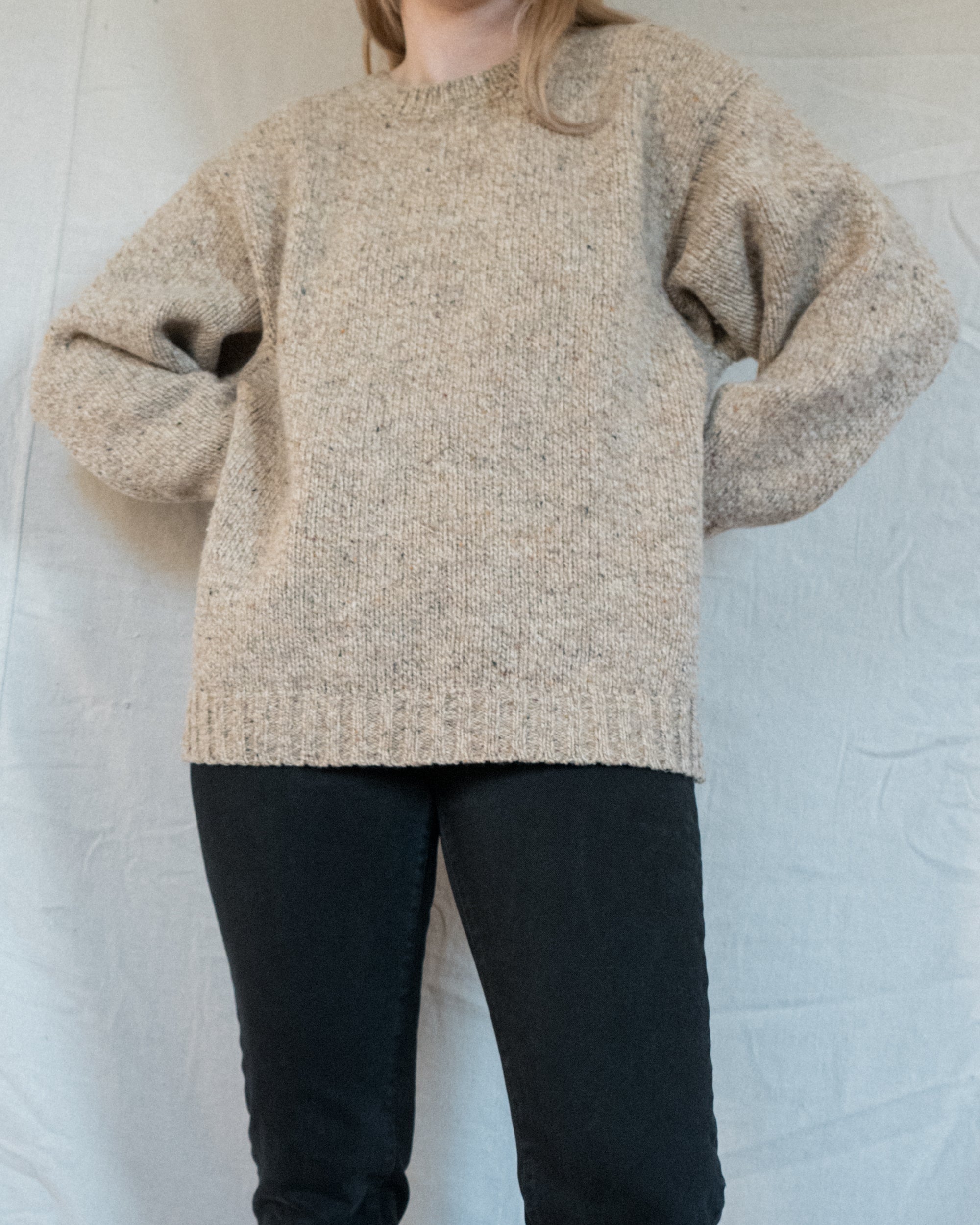 Vintage Chunky Knit Fisherman Sweater (S/M)